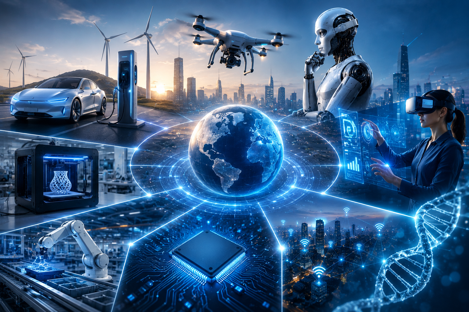 Futuristic technology concept representing tech innovations reshaping the world