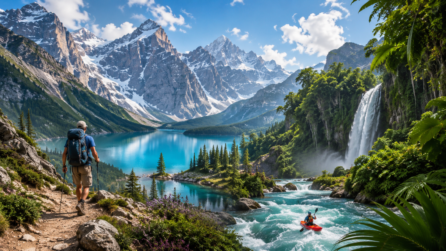 Outdoor adventure travel in spectacular mountain and wilderness destinations