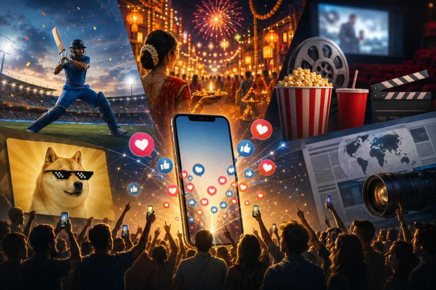 Viral marketing strategy using sports, festivals, films, memes and breaking news to drive brand engagement and business growth.
