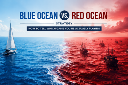 Blue ocean vs red ocean strategy comparison for modern businesses and startups