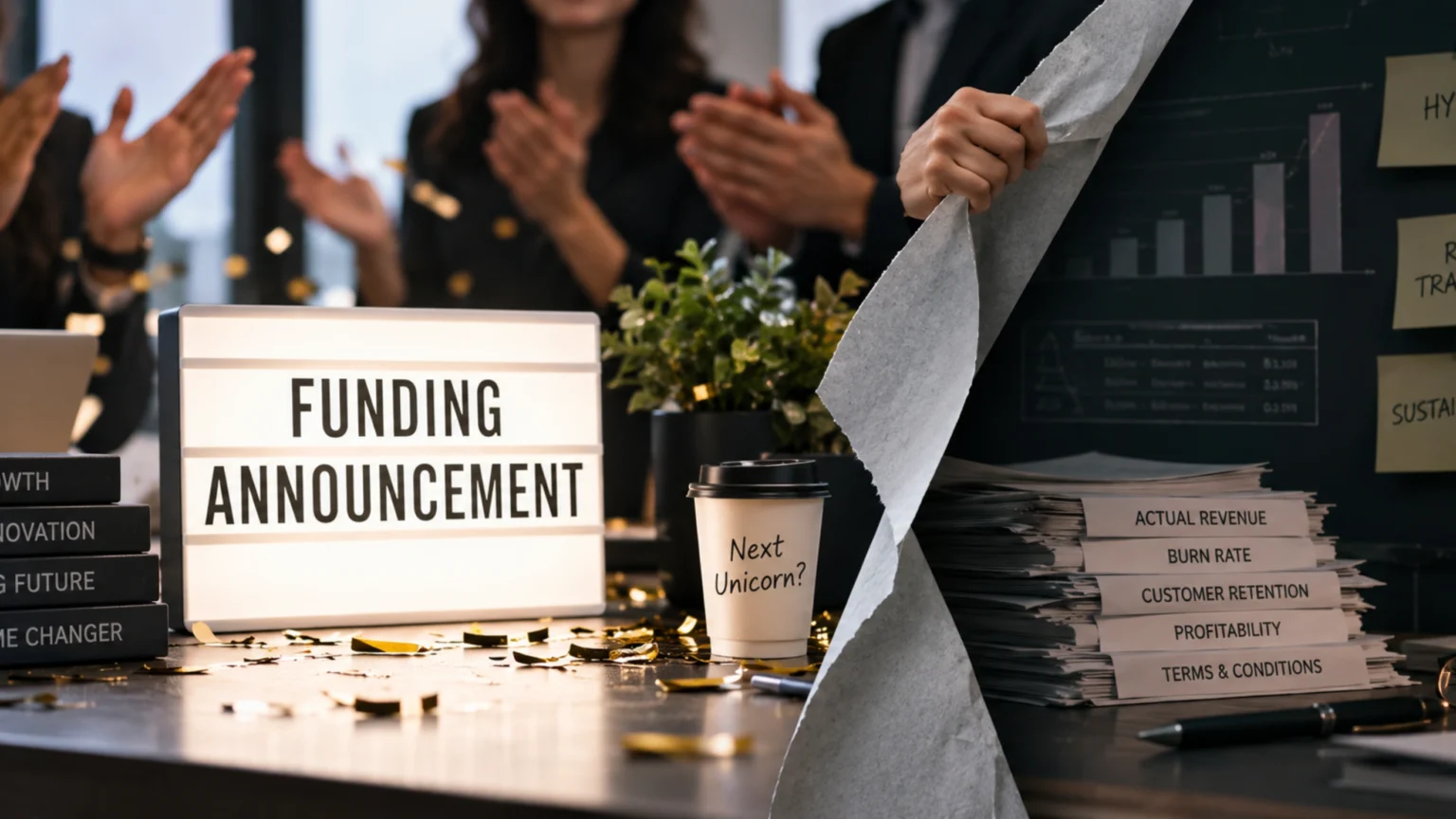 Startup funding announcements and hidden investor risks