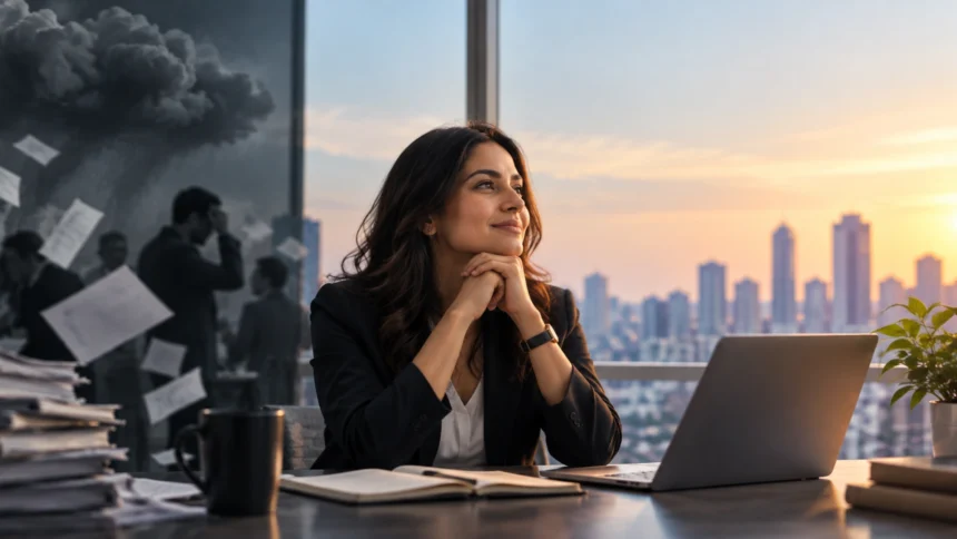 Emotional resilience helps leaders remain composed and make clear decisions under workplace pressure.