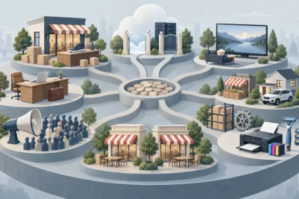 Eight business models illustrating how companies earn money from products, services, subscriptions and platforms