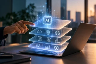 AI operating layer connecting enterprise models with trusted data, governed workflows, security controls and measurable business outcomes