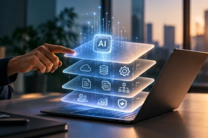 AI operating layer connecting enterprise models with trusted data, governed workflows, security controls and measurable business outcomes